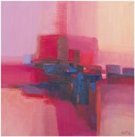 Raudonas vakaras. 2009 m., 90x90